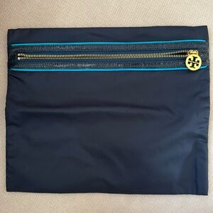 Tory Burch navy blue cosmetic bag/clutch
